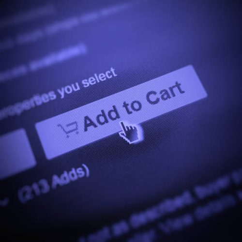 E-commerce add to cart internet shopping cart online